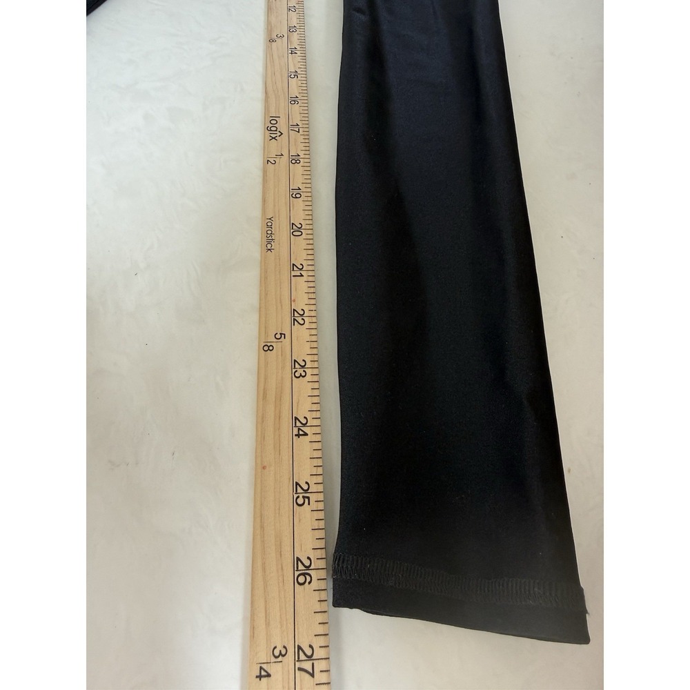 Emily Hsu Leggings Jet Shimmer Black High Waisted Size S High Rise Made in USA - Picture 7 of 8